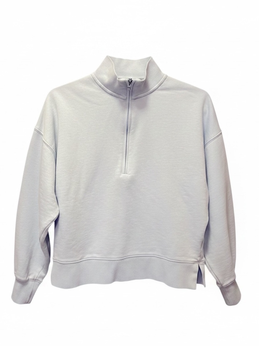 Able Cynthia Zip Front Sweatshirt Baby Blue Size Medium